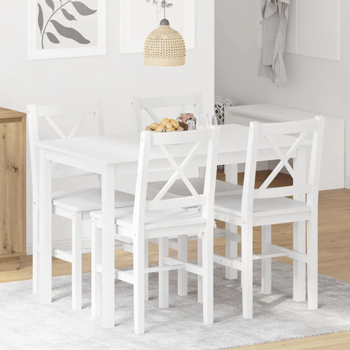 Vidaxl piece white pine - 5-piece,